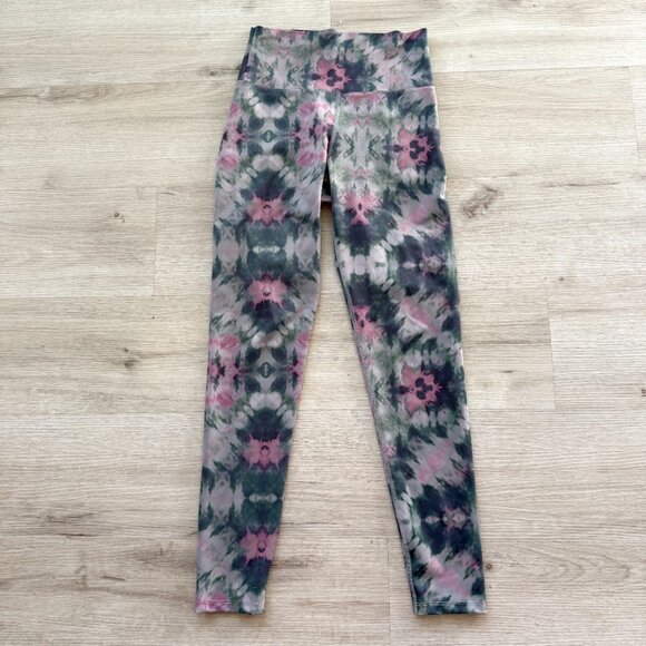 Beach Riot Sport Piper Leggings Pink Green Size Medium - Picture 10 of 10